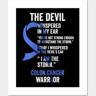 The Devil- Colon Cancer Awareness Support Ribbon Posters and Art